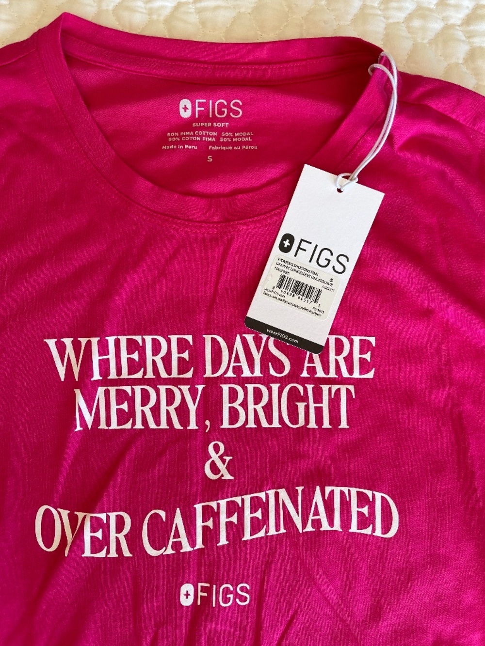 FIGS Supersoft Underscrub Top – Shocking Pink – Small – Brand New 💗 - Picture 2 of 2